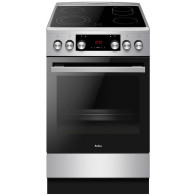 Sklokeramický sporák AMICA SSS 112 ATX, A, 50 cm, 65 l, nerez