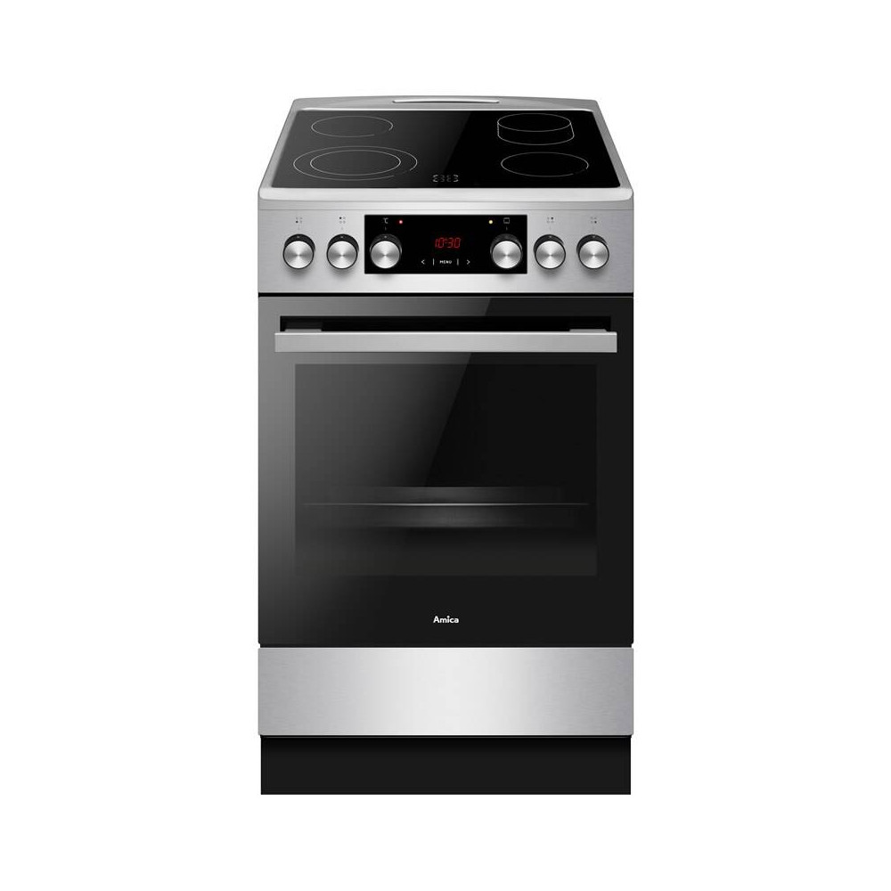 Sklokeramický sporák AMICA SSS 112 ATX, A, 50 cm, 65 l, nerez