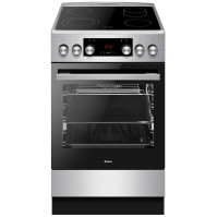 Sklokeramický sporák AMICA SSS 112 ATX, A, 50 cm, 65 l, nerez