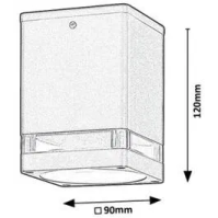 Venkovní stropní přisazené svítidlo Rabalux 7818 Zombor, 1x max. 35 W GU10, IP54, antracitová