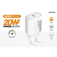 Nabíječka do sítě Aligator USB-C PD 20W, CHPD0001, bílá