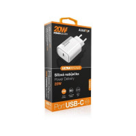 Nabíječka do sítě Aligator USB-C PD 20W, CHPD0001, bílá