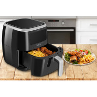 Horkovzdušná fritéza ECG AF 6000, 1800 W, 7 l, černá