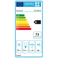 Komínový odsavač par Guzzanti GZ 600B, C, 60 cm, černý