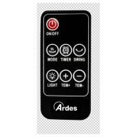 Teplovzdušný ventilátor Ardes Sauron 4BL1, bezlopatkový, 2 výkonné stupně