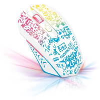 Drátová optická herní myš Connect IT Doodle WHITE Limited Edition CMO-1144-DD, 999 ks