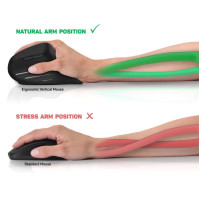 Vertikální ergonomická myš Connect IT Verti TriMode (CMO-2880-BK), černá