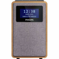 Radiopřijímač s DAB+ Philips TAR5005, DAB+/FM, budík, dřevo