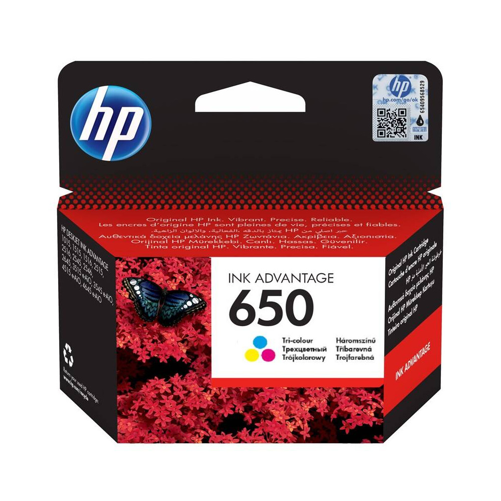 Inkoustová náplň HP 650, CZ102AE, 200 stran - CMY (3barevná)