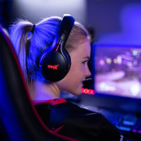 Herní sluchátka (headset) Niceboy ORYX X410 Epic, mikrofon, černý