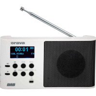 Přenosné rádio Orava DAB W, DAB+, RDS, LCD, sleep, bílé