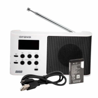 Přenosné rádio Orava DAB W, DAB+, RDS, LCD, sleep, bílé
