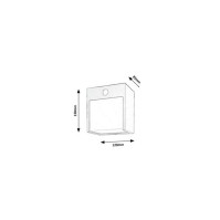 Nástěnné venkovní svítidlo s čidlem Rabalux Balimo 7478, 1x LED 11W, černé