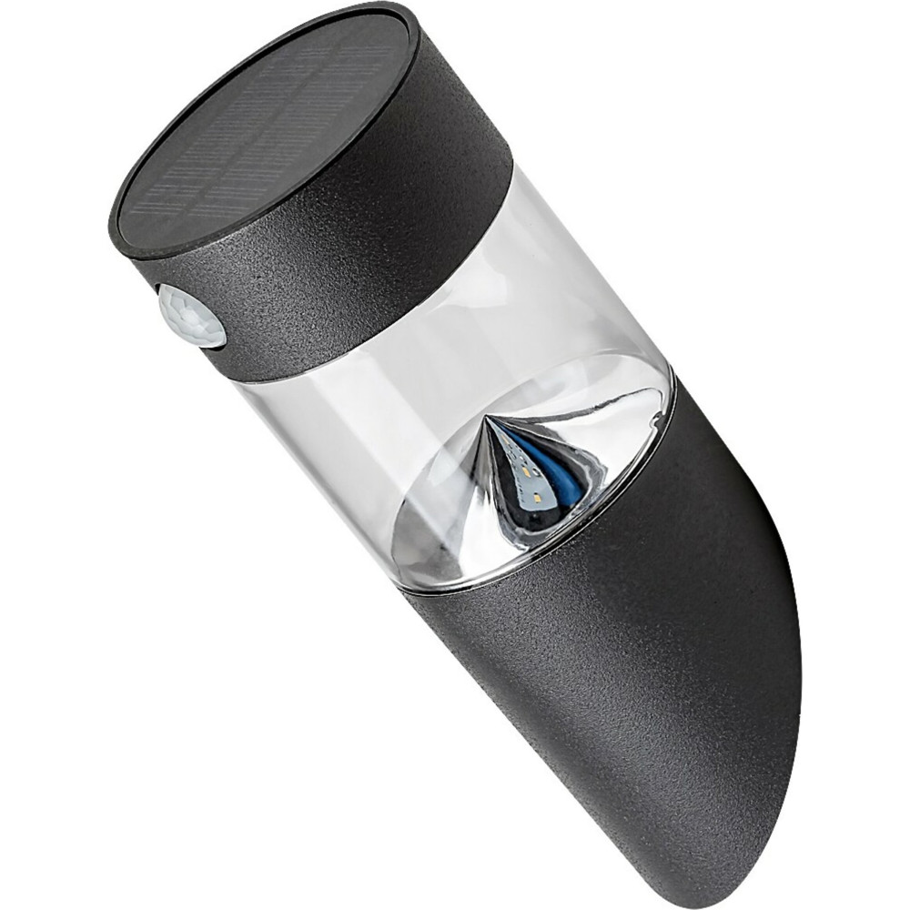 Solární venkovní nástěnné svítidlo Rabalux Kapuas 77015, LED 1,5W, IP44, černá