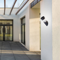 Solární venkovní nástěnné svítidlo Rabalux Kapuas 77015, LED 1,5W, IP44, černá