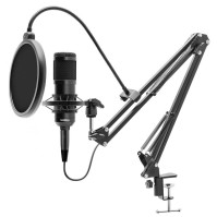 Stolní mikrofon Niceboy VOICE Handle, držák, černý