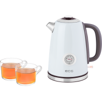 Rychlovarná konvice ECG RK 1700, 1,7 l, 2200 W, Magnifica Intenso / bílá