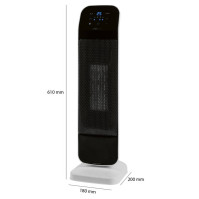 Keramický horkovzdušný ventilátor Clatronic HL 3763, 61 cm, 2000 W, oscilace