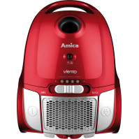 Sáčkový vysavač Amica Viento VI2031, 900 W, 78 dB, červený