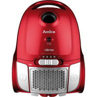 Sáčkový vysavač Amica Viento VI2031, 900 W, 78 dB, červený