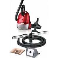 Sáčkový vysavač Amica Viento VI2031, 900 W, 78 dB, červený