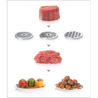 Mlýnek na maso Bosch MFW68660 ProPower, 2200 W, nástavce