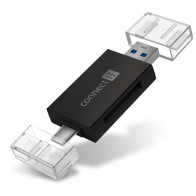Čtečka paměťových karet Connect IT USB-C/USB-A (CFF-1020-BK), černá