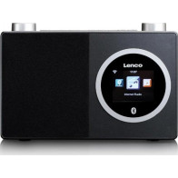 Internetové rádio Lenco DIR-70BK, WiFi, BT, 250 předvoleb, duální budík