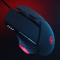 Herní drátová myš Niceboy ORYX M410 Gravity, závaží, optická, 12000 DPI