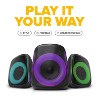 Party reproduktor Niceboy PARTY BOOM 80W, MaxxBass, mikrofon, 10 h