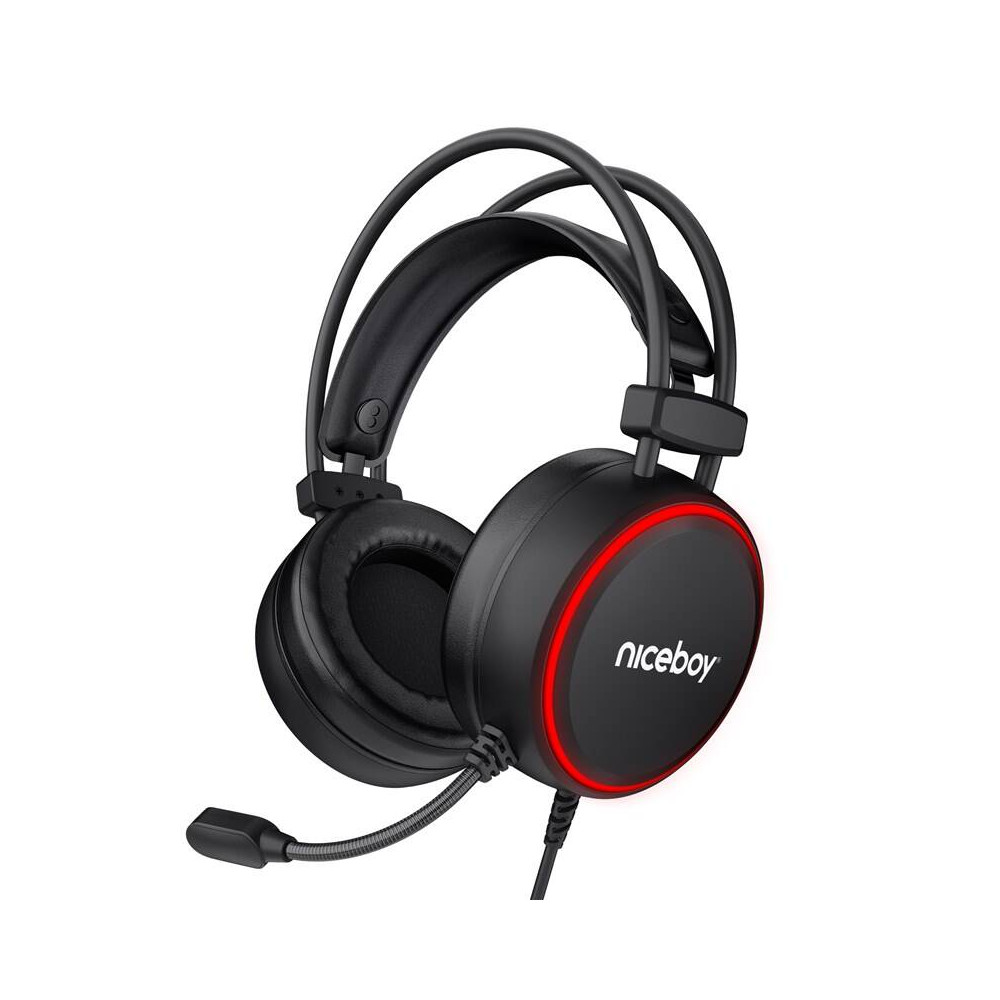 Herní sluchátka Niceboy Oryx X220 Iris, mikrofon, černá