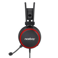 Herní sluchátka Niceboy Oryx X220 Iris, mikrofon, černá