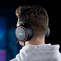 Herní sluchátka Niceboy Oryx X220 Iris, mikrofon, černá