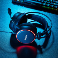 Herní sluchátka Niceboy Oryx X220 Iris, mikrofon, černá