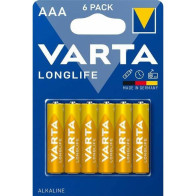 Baterie AAA Varta alkalická LongLife (4103101416), 1,5V nenabíjecí, 6 ks