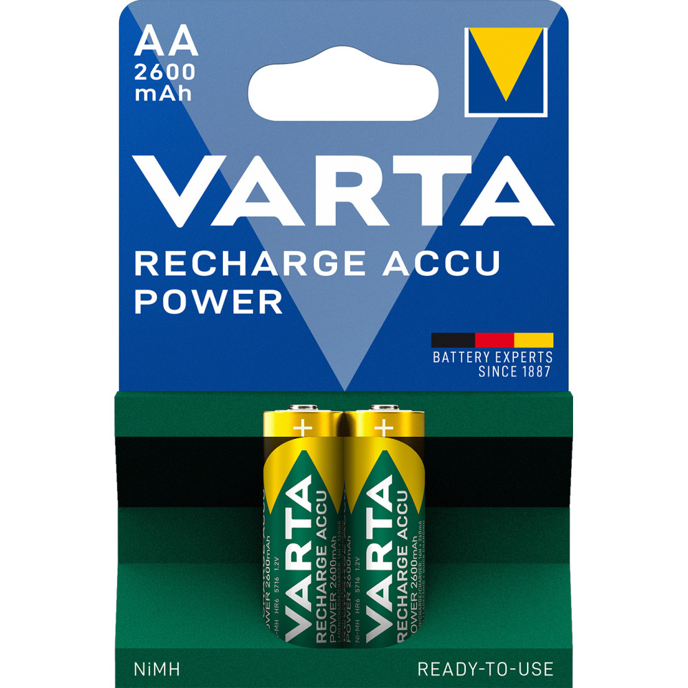 Nabíjecí baterie Varta Rechargeable Accu AA (5716101402), HR06, 2600 mAh, Ni-MH, blistr 2 ks