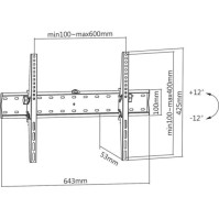 Sklopný držák na TV MKF MKF-23DN640, do 80", 40 kg