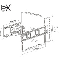 Držák na TV MKF MKF-17DP641, do 80", kloubový, 40 kg