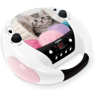 Radiomagnetofon s CD přehrávačem Bigben CD52CATS3, FM, CD/MP3, kočka