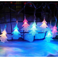 LED světelný řetěz stromeček SP-ST02RGB, 2 m, AA, barevný