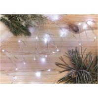 LED vánoční nano řetěz stříbrný EMOS D3AC06, 0,9 m, 2x AA, vnitřní, studená bílá, časovač