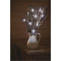 LED vánoční nano řetěz stříbrný EMOS D3AC06, 0,9 m, 2x AA, vnitřní, studená bílá, časovač