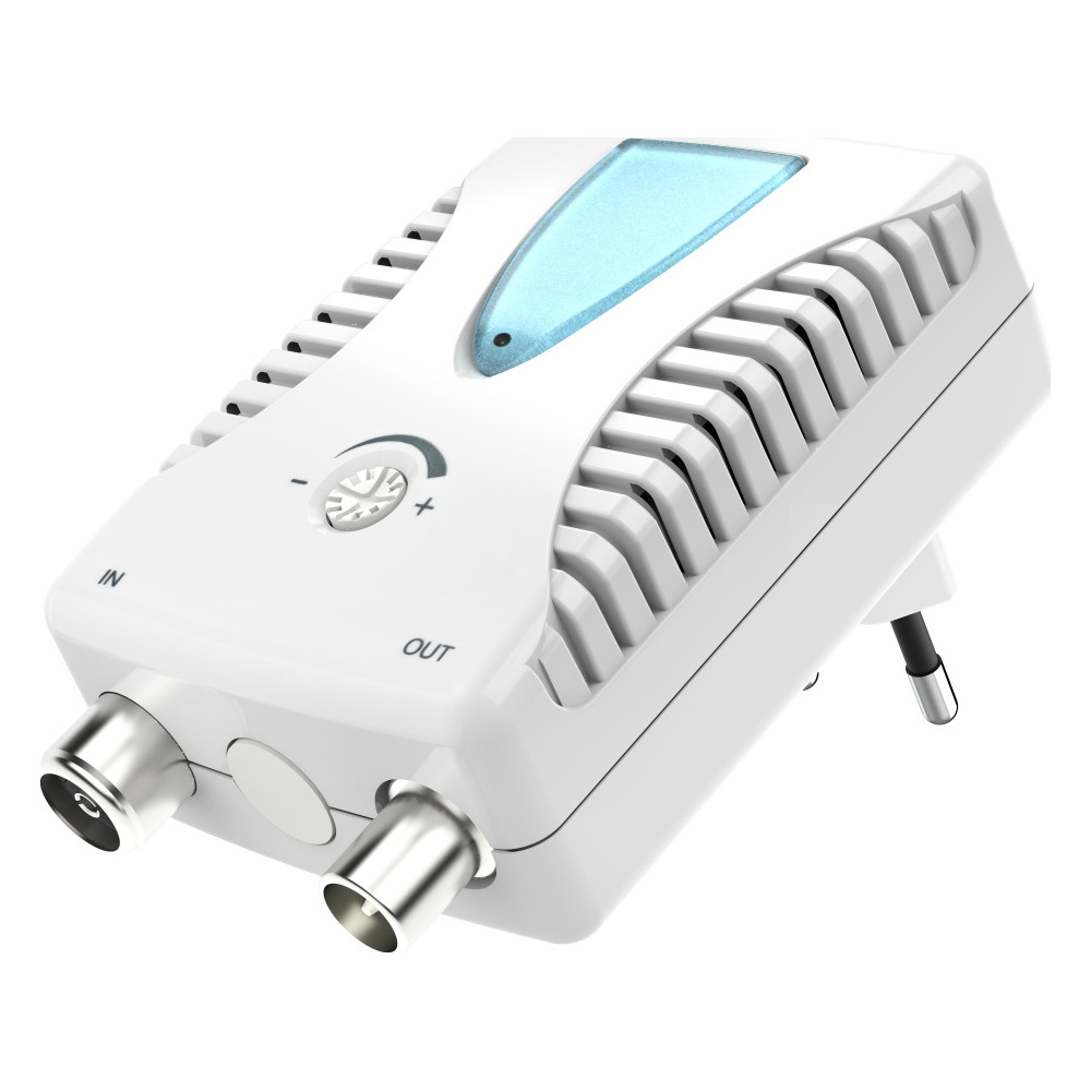 Anténní zesilovač Hama 205228 1x In, 1x Out, 230V (205234), zásuvkový, bílý