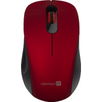 Bezdrátová optická myš Connect IT Mute CMO-2230-RD, červená