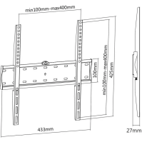 Fixní držák na TV MKF MKF-17DF441, do 65", 40 kg