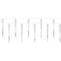 LED vánoční girlanda EMOS DCPC01, 10x rampouch, 3,6 m, venkovní i vnitřní, studená bílá