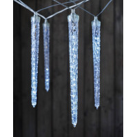 LED vánoční girlanda EMOS DCPC01, 10x rampouch, 3,6 m, venkovní i vnitřní, studená bílá