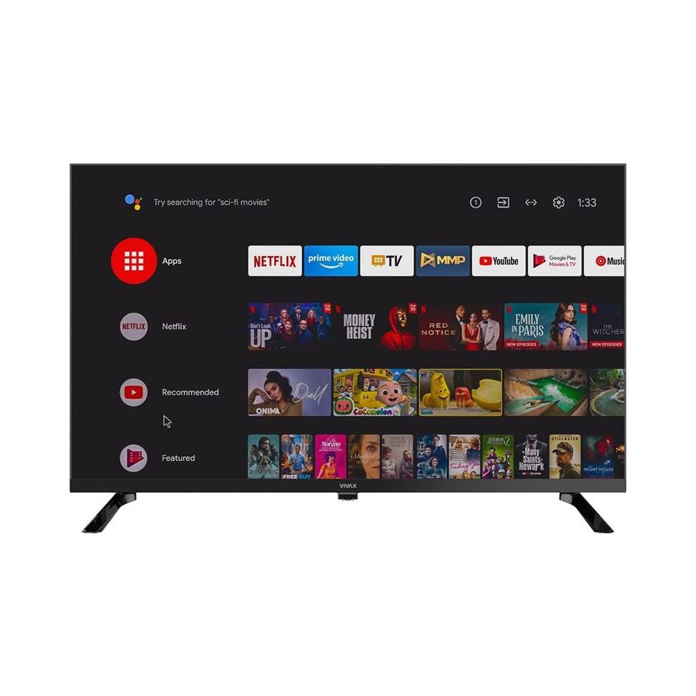 Televize Vivax 32LE10K, HD, 80 cm, Google TV, T2/C/S2