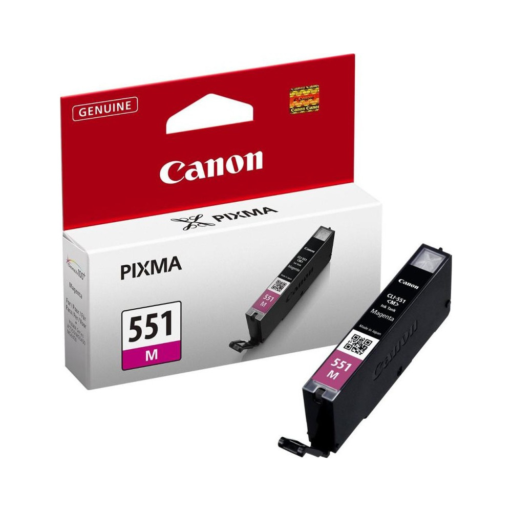Inkoustová náplň Canon CLI-551 M, 298 stran (6510B001), purpurová