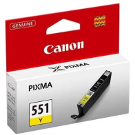 Inkoustová náplň Canon CLI-551 Y, 330 stran (6511B001), žlutá